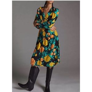 Plenty by Tracy Reese Rose Print Midi Dress - sold at Anthropologie